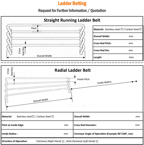 Ladder Conveyor Belt